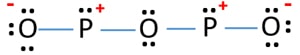 mark charges on atoms on P2O3